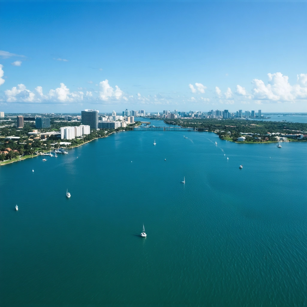 Overhead view of Tampa Bay